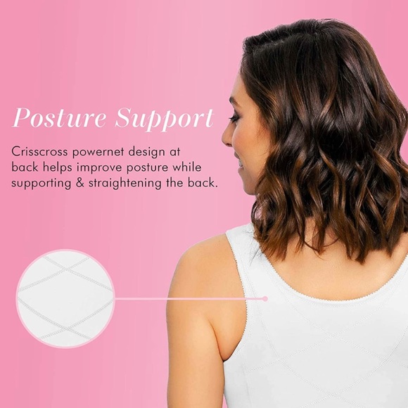 Exquisite Form Fully Wireless White Cotton Back & Posture Support Bra - Picture 3 of 6